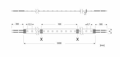 Zeichnung - LED Essence Strip 1500, 60W 930/24V 5M