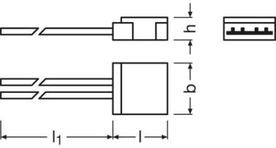 Zeichnung - l'injection de courant, 2 pôles, LF-2PIN 1M FLEX SC