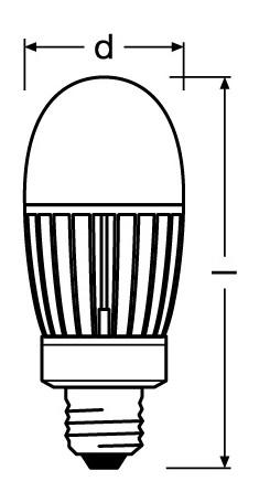 Zeichnung - LED HPM-Retrofit, RL-HRL125 840/E40