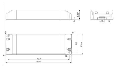 Zeichnung - Appareillage de commande de bande LED, DRIVER 200W DC 24V