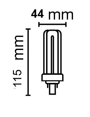 Zeichnung - LED EssenceTrio - Retrofit pour Ralux Trio, RL-TRIO18 840/GX24D/GX24Q2-2