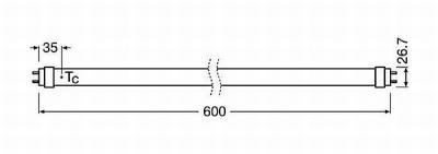 Zeichnung - LED Essence Tube, RL-T8 18 865/G13 EM