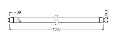 Zeichnung - LED Essence T8-RetroFit, RL-T8 58 865/G13 EM