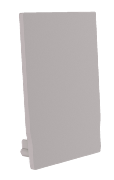 End cap for profile + cover M, Endcap MEDIUM U-profile 27/39 grey