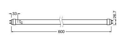 Zeichnung - LED Star T8-RetroFit EM, RL-T8 18 S 840/G13 EM