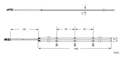 Zeichnung - LED Strip 1000 Zero Pitch, LED STRIP 1000ZP EH 927/24V 1M