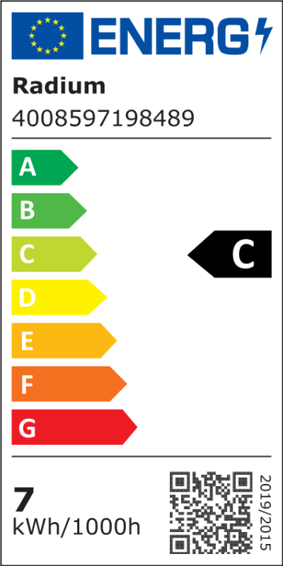 Energielabel - DC Tube für externe Treiber, LED T8 NEO 18 840/G13
