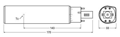 Zeichnung - LED EssenceDuo/E - Retrofit pour Ralux Duo/E, RL-DUO/E26 840/G24Q