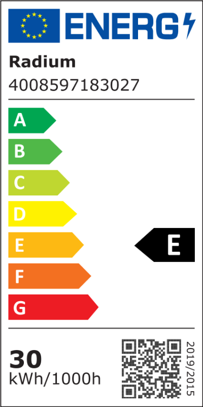 Energielabel - LED HPM-Retrofit, RL-HRL80 840/E27