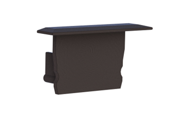 Embout pour profil + couvercle S, Endcap SMALL Profil d'aile 24.9/13 noir