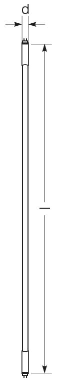 Zeichnung - LED Star T5-RetroFit HF, RL-T5 28 HE 865/G5 HF