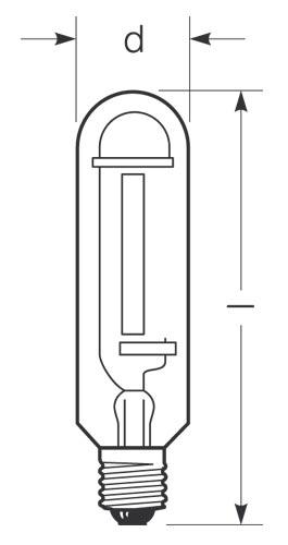 Zeichnung - Lampe à vapeur de sodium à haute pression, RNP-T/LR 70W/S/230/E27