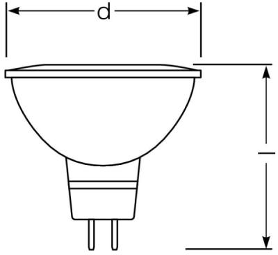 Zeichnung - LED Essence MR11, 35 827/36°/GU4