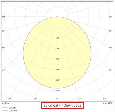 Zeichnung - Grille lumineuse LED Star, Panel 625, 30W PS CCT UGR IP40