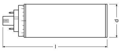 Zeichnung - LED EssenceTrio/E - Retrofit pour Ralux Trio/E, RL-TRIO/E26 840/GX24Q-3 UN