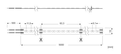 Zeichnung - LED Star Strip 900 WarmDim, LED STRIP 900WD S 940-919/24V 5M