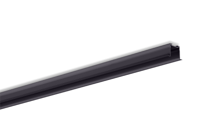 Produktbild - Building-in aluminium profile for 2 LED-strips, Wing-profile MEDIUM, black, length 2m