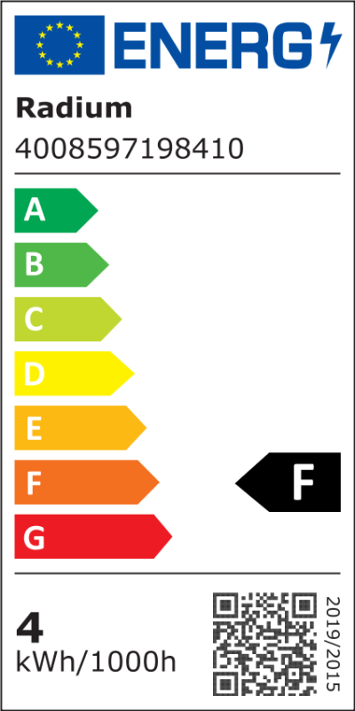 Energielabel - LED Ambiente LUX Kerzenform, RL-C35 824/C/E14 FIL Gold