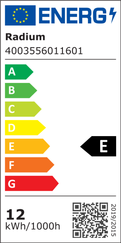 Energielabel - LED Strip mit Steckverbinder, LED STRIP 1500 EH 940/24V 1M