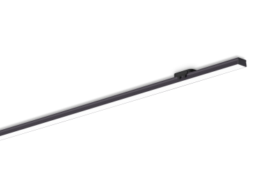 Produktbild - Profilé en aluminium noir et couvercle mat, SET SMALL U FLAT F 17/10 BLACK 2M