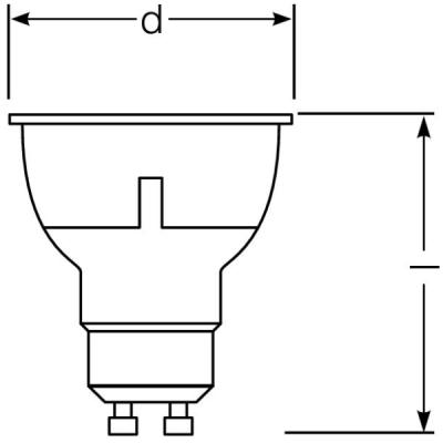 Zeichnung - LED Star PAR16, RL PAR16 85 DIM 7,2W/230/WFL/827/GU10