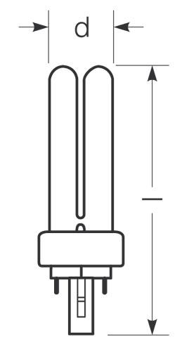 Zeichnung - LED EssenceDuo - Retrofit pour Ralux Duo, RL-DUO13 830/G24D/G24Q-1