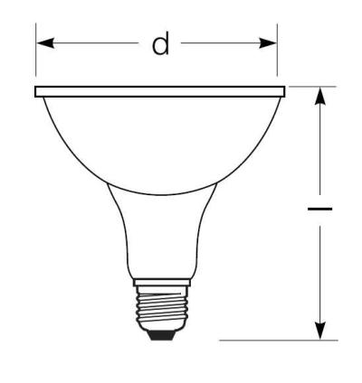 Zeichnung - LED Essence PAR38, RL-PAR38 120 12,5W/230/827/FL/E27
