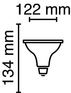 Zeichnung - LED Essence PAR38, 120 827/30°/E27