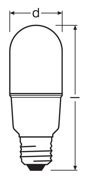 Zeichnung - Lampe tubulaire LED, RL-T32 60 DIM 827/C/E27