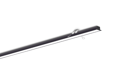 Produktbild - Profilé en aluminium noir et couvercle mat, SET SMALL WING F 25/13 BLACK 2M