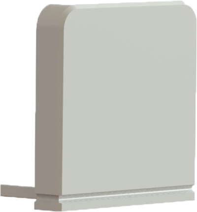 Embout de fermeture plastifié carré, Endcap-Q 62311