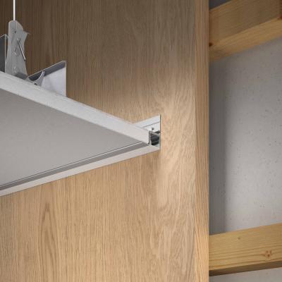 Produktbild - Profilé aluminium gris et revêtement mat, SET SMALL CORNER DC F 26/30 GREY 2M