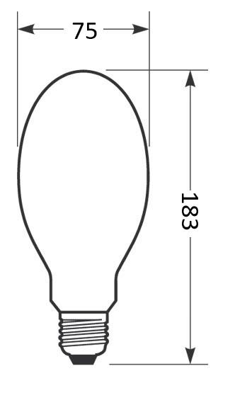 Zeichnung - LED HPM-Retrofit, RL-HRL50 840/F/E27 EM
