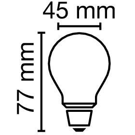 Zeichnung - LED Ambiente LUX Tropfenform, RL-D22 824/C/E14 FIL Gold
