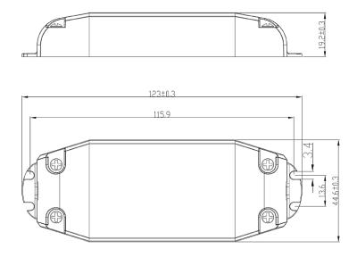 Zeichnung - LED Strip operational gear, DRIVER 30W DC 24V
