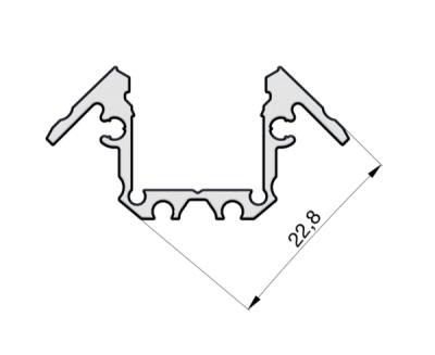 Zeichnung - Profil en aluminium pour 1 bande LED, Profil d'angle SMALL, Longueur 1m