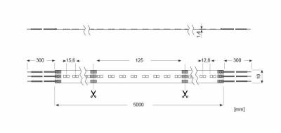 Zeichnung - LED Essence Strip TW 2200, 96W TW/24V 5M