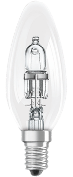 Produktbild - Lampe halogène flamme, claire, RJH-C 20W/230/C/XE/E14