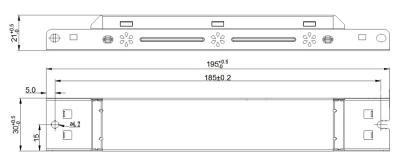 Zeichnung - Driver pour lampes et modules LED DC, DRIVER 60W/200-350mA IP20