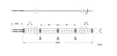 Zeichnung - LED Star Strip 2200, LED STRIP 2200 S 827/24V 5M