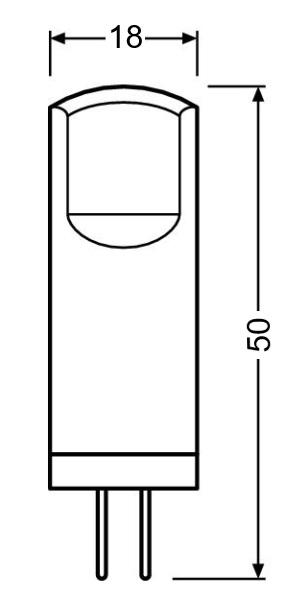 Zeichnung - LED Star PIN, RL-PIN40 DIM 827/C/GY6.35