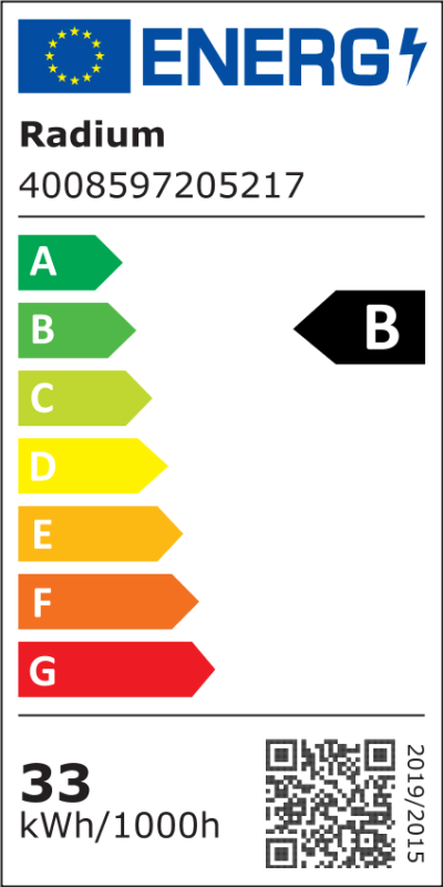 Energielabel - LED HPM-Retrofit, RL-HRL125 840/C/E40 EM