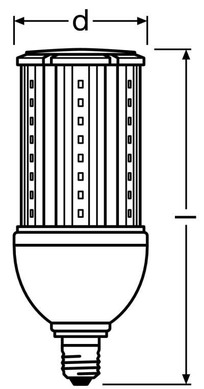 Zeichnung - LED HPM-Retrofit, RL-HRL50 18W/840/230/E27