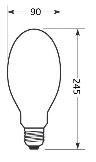 Zeichnung - LED HPM-Retrofit, RL-HRL80 840/F/E27 EM