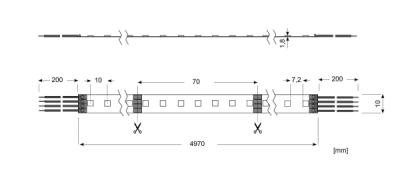 Zeichnung - LED Essence Strip RGB, RL-FX 500 80W/RGB/5M