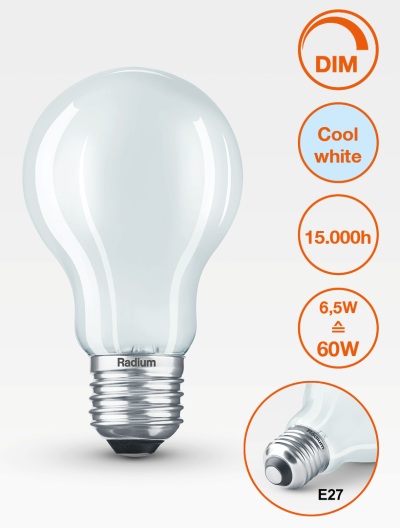 Produktbild - LED Star Classic A, frosted, RL-A60 DIM 840/F/E27