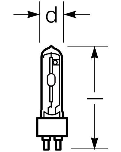 Zeichnung - Metal halide lamp with ceramic burner , RCC-T 150W/930/230/G12