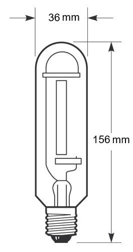 Zeichnung - Natriumdampf-Hochdrucklampe , RNP-T/LR 70W/S/230/E27