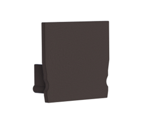 Produktbild - End cap for profile + cover S, Endcap SMALL U-profile 17.3/16 black
