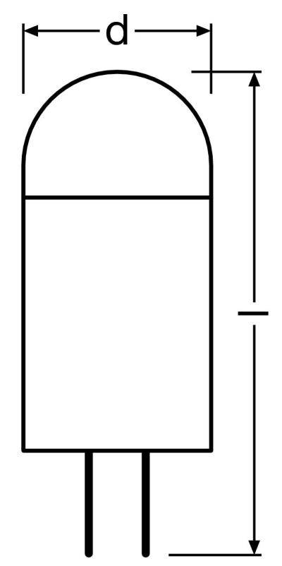 Zeichnung - LED Essence PIN, RL-PIN20 1,7W/12/WFL/827/G4